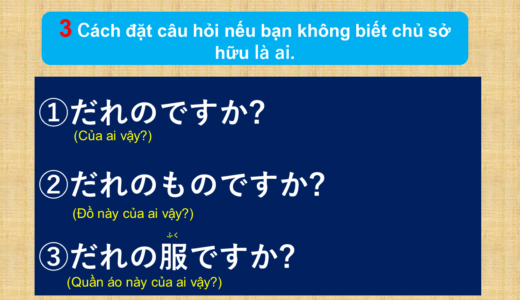 Của ai?  tiếng Nhật là gì?→だれのですか？ Ý nghĩa, cách dùng của cấu trúc này!【Ngữ pháp N5】